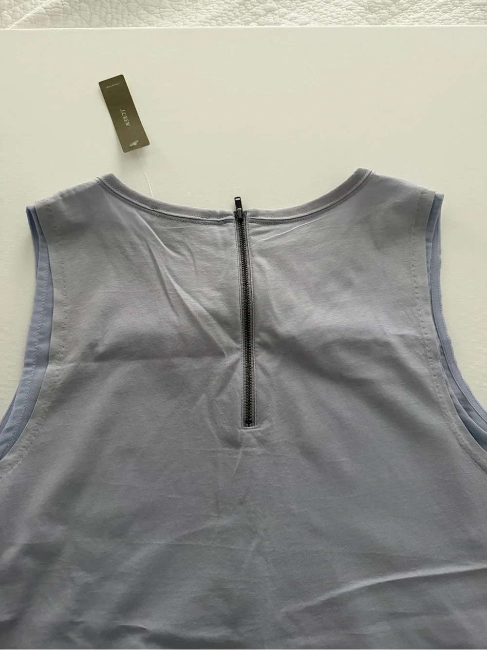J. Crew Light Lavender Ruffle-Hem Sleeveless Tank - Picture 4 of 4